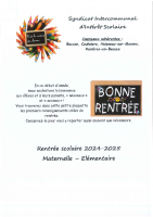 LIVRET RENTREE SCOLAIRE 2024.2025