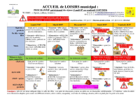 Activités 7-11 juillet