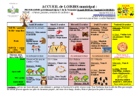 Programme d’activités Toussaint 2025 Programme d’activités Toussaint 2025