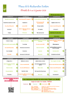 Menus Janvier février 2026