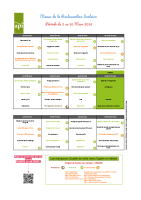 Menus mars-avril 2026