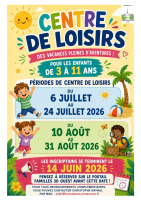 affiche centre de loisirs été 2026